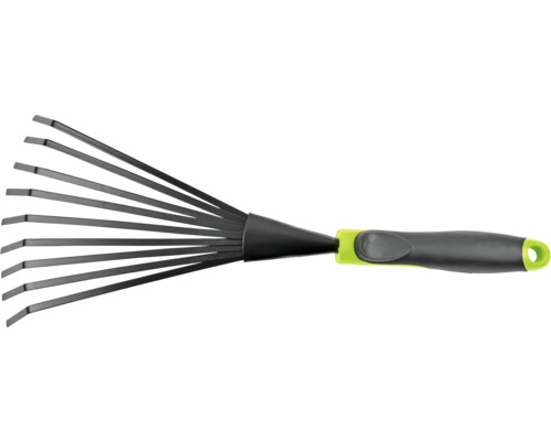 Greblă de grădină din metal cu mâner