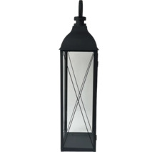 Lanterna decorativă din metal și sticlă cu mâner.
