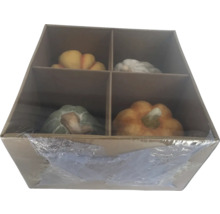 Dovleci decorativi din ceramică în ambalaj de carton cu patru compartimente