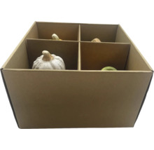 Dovleci decorativi într-o cutie de carton cu patru compartimente