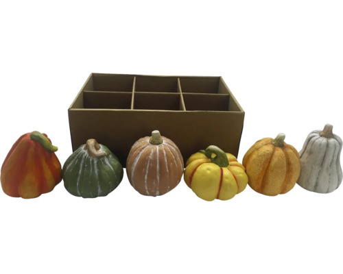 Dovleci decorativi cu o cutie de carton pentru decorarea sezonieră