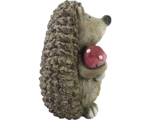 Figurină decorativă arici cu ciupercă pentru grădină