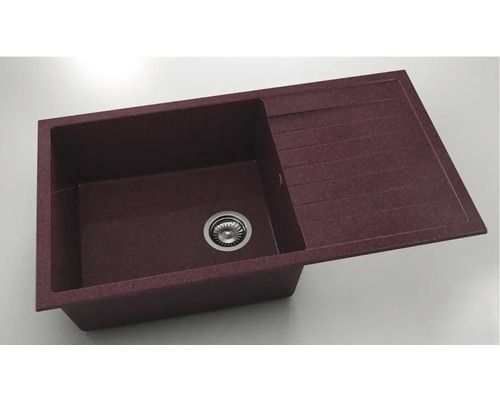 Chiuvetă bucătărie granixit cu o cuvă FAT Avangard 230 95x49 cm, cu picurător, reversibilă, Bordo Chiuvetă bucătărie granixit cu o cuvă FAT Avangard 230 95x49 cm, cu picurător, reversibilă, Bordo