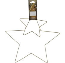 Două stele aurii din sârmă pentru decorare