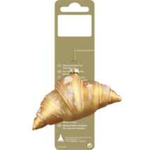Ornament artificial de Crăciun pentru brad în formă de croissant cu agățătoare