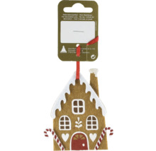 Casă de turtă dulce din pâslă ca ornament pentru pomul de Crăciun