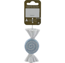 Figurină decorativă de bomboană cu agățătoare, ca ornament de brad de Crăciun