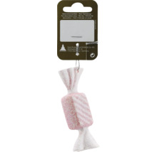 Decorațiune de brad în formă de bomboană cu agățătoare