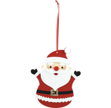 Ornament de Crăciun Moș Crăciun din pâslă cu panglică de agățat