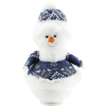 Figurină om de zăpadă cu căciulă și pulover