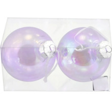 Două globuri transparente de Crăciun într-un pachet