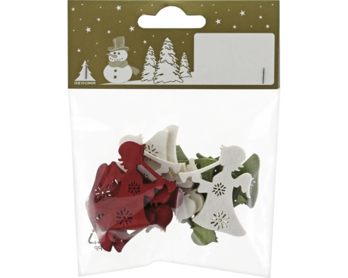 Set 12 decorațiuni Înger 4 cm Pachet cu figurine de Crăciun din lemn de la Geroma