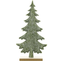 Brad decorativ din pâslă pe soclu de lemn