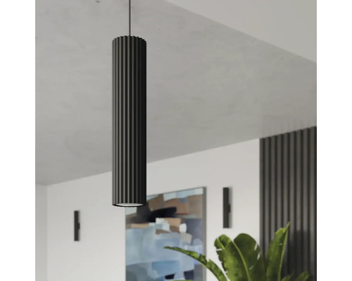 Lumină suspendată, cilindrică canelată