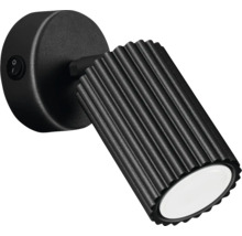 Spot negru de perete cu întrerupător