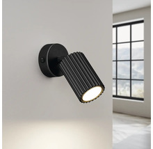 Lampă de perete neagră cu întrerupător