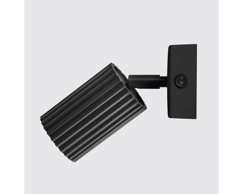 Lampă de perete neagră cu întrerupător