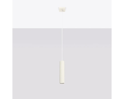 Lumină suspendată cilindrică cu suprafață canelată