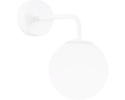 Aplică perete interior Astral G9 max. 1x8W, alb/sticlă Lumină de perete albă cu abajur sferic