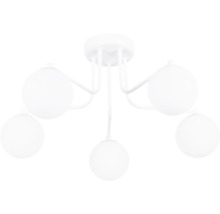 Lumină de plafon cu cinci abajururi rotunde