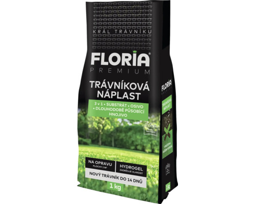 Îngrăşămănt gazon 3în1 Floria Premium 1 kg 2 m² Floria Premium amestec pentru repararea gazonului, 1 kg, pentru repararea gazonului
