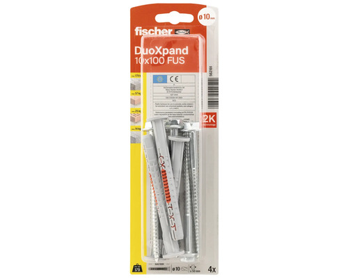 Dibluri Fischer DuoXpand 10x100 FUS, 4 bucăți