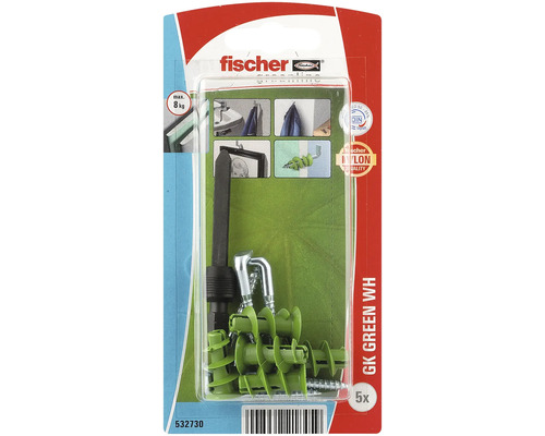 Fischer Greenline dibluri pentru cavități cu șuruburi, sarcină maximă 8 kilograme
