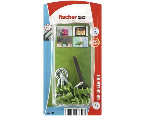 Set dibluri gips-carton Fischer Greenline GK Green RH cu șuruburi, 5 bucăți