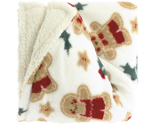 Pătură moale cu motive de turtă dulce și stele