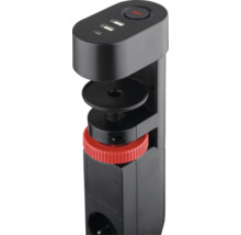 Priza de masă cu porturi USB și clemă de șurub pentru fixare