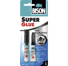 Bison Super adeziv pentru toate tipurile de plastic, sistem bicomponent