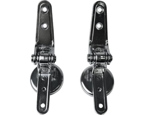 Două balamale metalice pentru capacul de toaletă