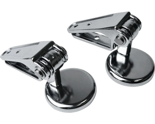 Două scaune de toaletă metalice cu montare pe perete