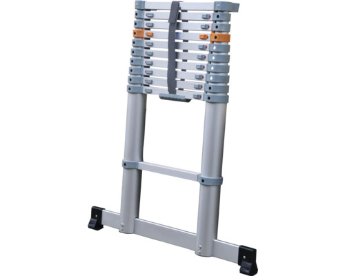 Scară telescopică din aluminiu în stare pliată