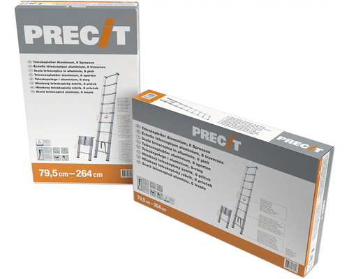 Ambalaj scară telescopică aluminiu cu opt trepte