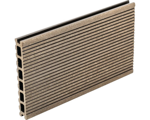 Profil WPC pentru terasă maro 21x145x2500 mm Decking de terasă din material compozit cu suprafață canelată