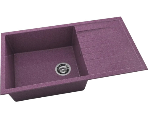 Chiuvetă bucătărie granixit cu o cuvă FAT Avangard 230 95x49 cm, cu picurător, reversibilă, Violet Chiuvetă bucătărie granixit cu o cuvă FAT Avangard 230 95x49 cm, cu picurător, reversibilă, Violet