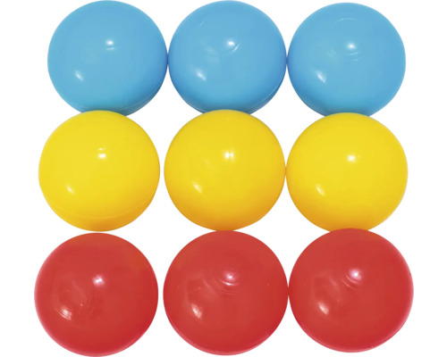 Nouă mingi din plastic pentru interior și exterior