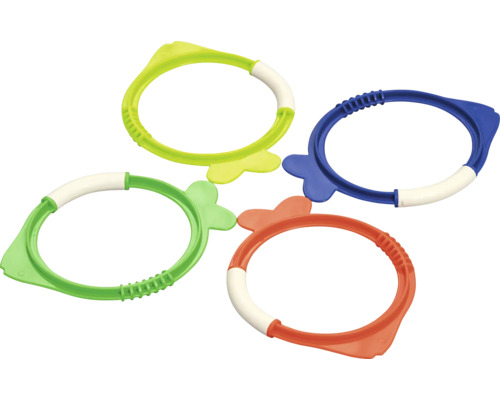 Patru inele de dentiție colorate pentru bebeluși