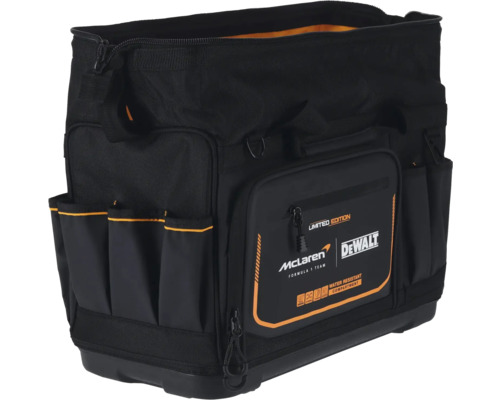 Rucsac pentru scule cu compartimente și logo McLaren și DeWalt