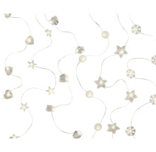 Ghirlandă luminoasă cu stele, inimioare, sfere, fulgi de nea