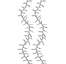 Două lanțuri luminoase cu lumină albă caldă