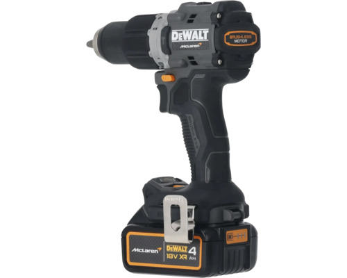 Mașină de găurit și înșurubat cu acumulator Dewalt McLaren cu motor fără perii și acumulator XR de 18 volți, 4 amperi-oră