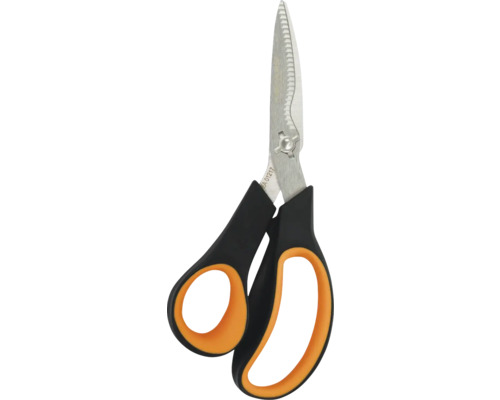 Foarfece de pasăre cu mâner negru și lamă zimțată