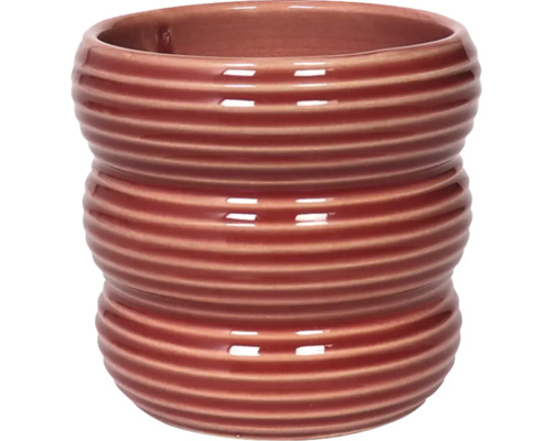 Ghiveci flori Liam ceramică Ø 7 cm H 7 cm bordo Ghiveci ceramic canelat pentru flori