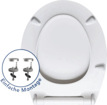 Capac de toaletă din plastic cu montaj simplu