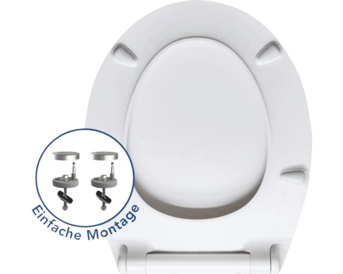 Capac de toaletă din plastic cu montaj simplu