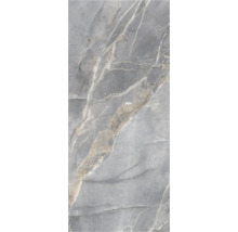 Panou decorativ SPC impermeabil Rocko Tiles, 123x280 cm, decor marmură antracit