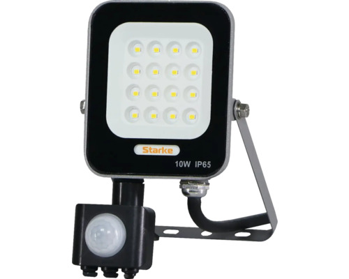 Proiector LED exterior Starke 10W 900 lumeni IP65, senzor de mișcare, lumină rece Proiector LED exterior Starke 10W 900 lumeni IP65, senzor de mișcare, lumină rece