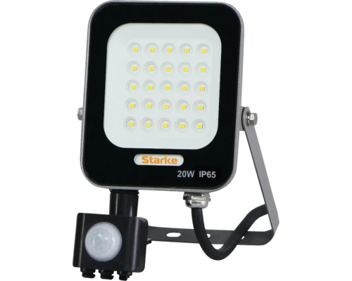 Proiector LED exterior Starke 20W 1800 lumeni IP65, senzor de mișcare, lumină rece Proiector LED exterior Starke 20W 1800 lumeni IP65, senzor de mișcare, lumină rece